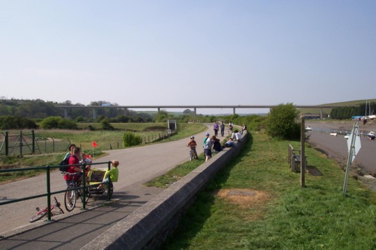 This is the start of the Wadebridge to Padstow route of the Camel Trail.